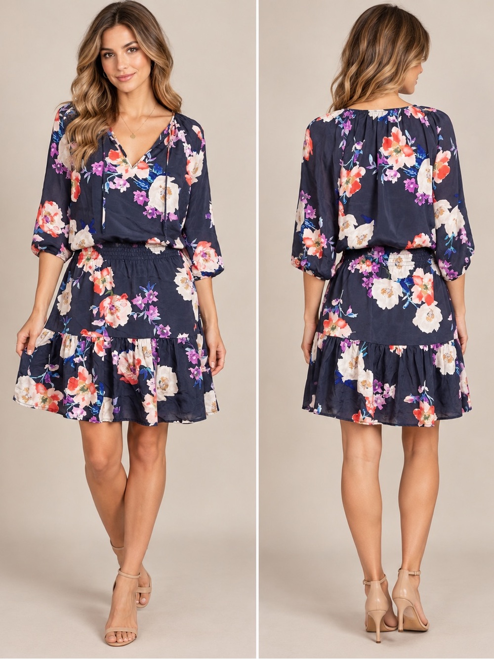 Yumi Kim Steffee Rosewood 100%
Silk Floral Dress Size S